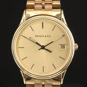 Tiffany & Co Gold Plated Wristwatch with Date